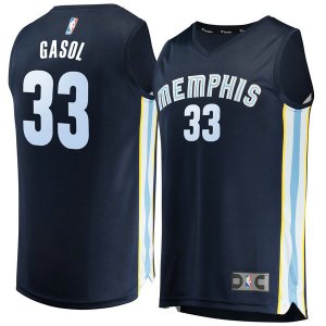 Camiseta Marc Gasol 33 Memphis Grizzlies Icon Edition Armada Hombre